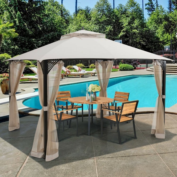 12’ x 10’Outdoor Double Top Patio Gazebo