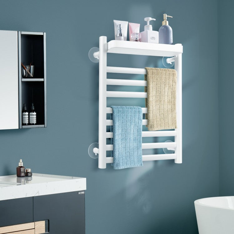 Sèche-serviettes électrique 110 W avec plateau supérieur pour salle de bain et cuisine