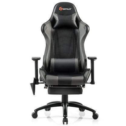 Chaise de jeu ergonomique à dossier haut en cuir PU avec massage