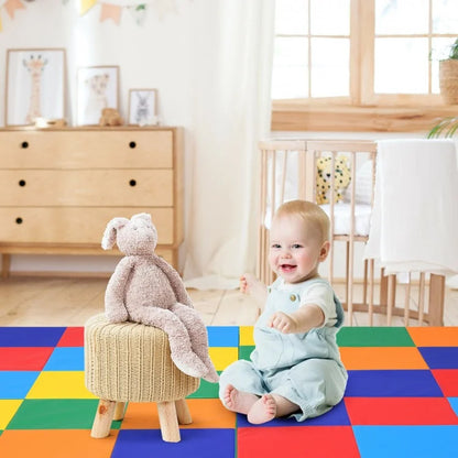 Tapis de jeu en mousse pour tout-petits de 58 pouces Tapis de sol d'activité pliable pour bébé