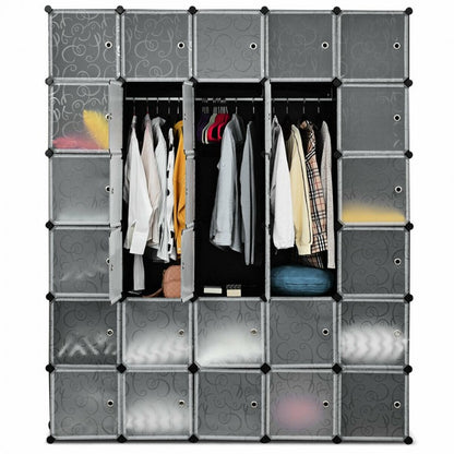 DIY 30 Cube Portable Closet Clothes Wardrobe Cabinet