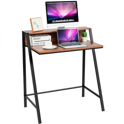 Bureau d'ordinateur à 2 niveaux pour ordinateur portable, table d'étude, d'écriture, poste de travail à domicile, nouveau