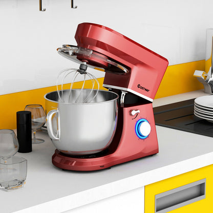 7.5 Qt Tilt-Head Stand Mixer with Dough Hook-Red