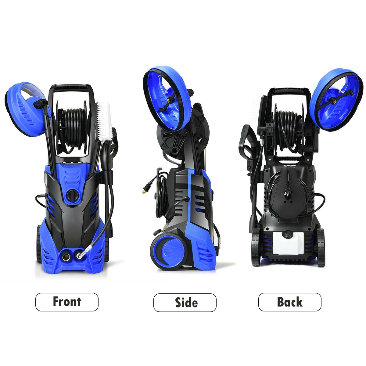 3000 PSI Electric High Pressure Washer With Patio Cleaner -Blue