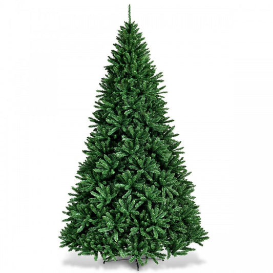 9 Feet Hinged Premium Artificial PVC Christmas Tree with Solid Metal Stand