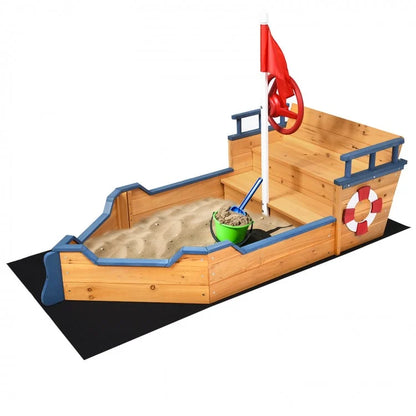 Bateau pirate en bois Bac à sable en bois pour enfants