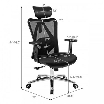 Adjustable Height Mesh Swivel High Back Office Chair