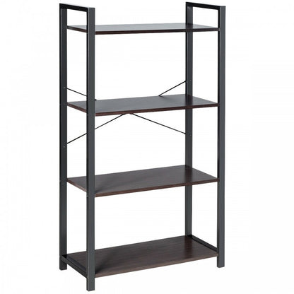 4-Tier Bookshelf Industrial Bookcase Plant Flower Stand