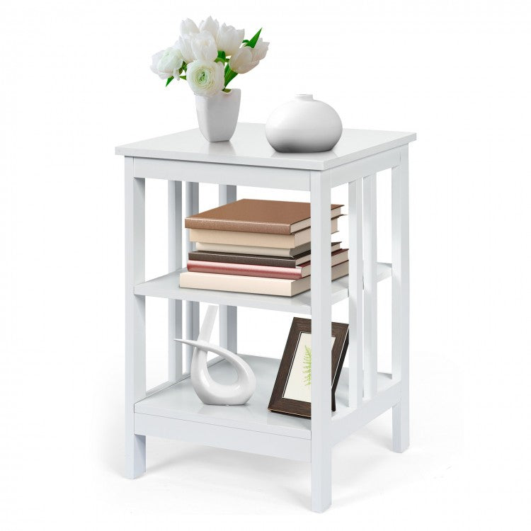 3-tier Side Table Nightstand with Stable Structure