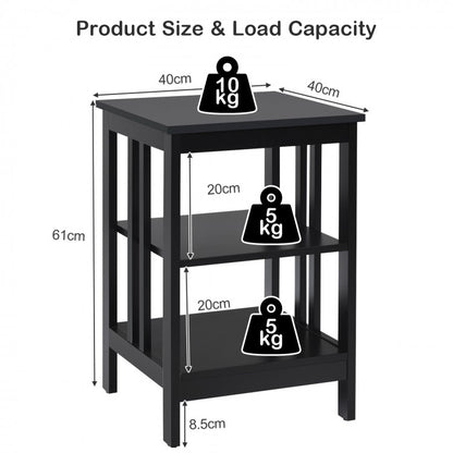 Table d'appoint à 3 niveaux avec structure stable