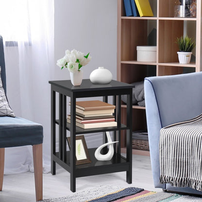 3-tier Side Table Nightstand with Stable Structure