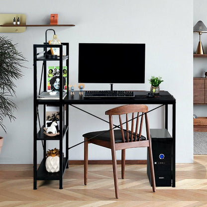 47.5 Inch Writing Study Computer Desk with 4-Tier Shelves