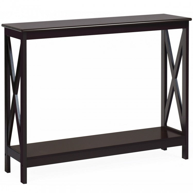 2-Tier Console X-Design Sofa Side Accent Table