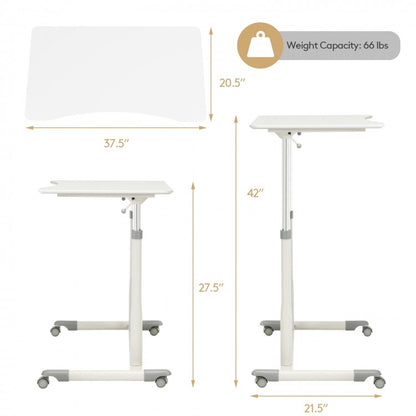 Bureau d'ordinateur réglable en hauteur Table roulante assis-debout