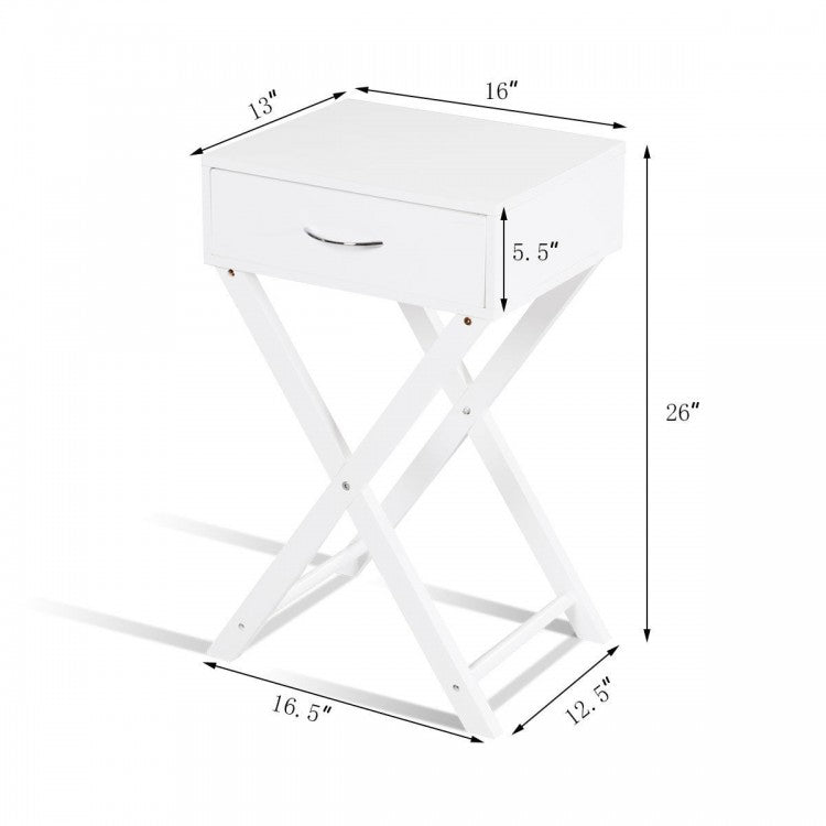 Modern X-Shape Accent Side End Table