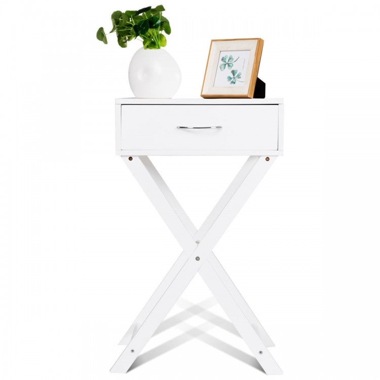 Modern X-Shape Accent Side End Table