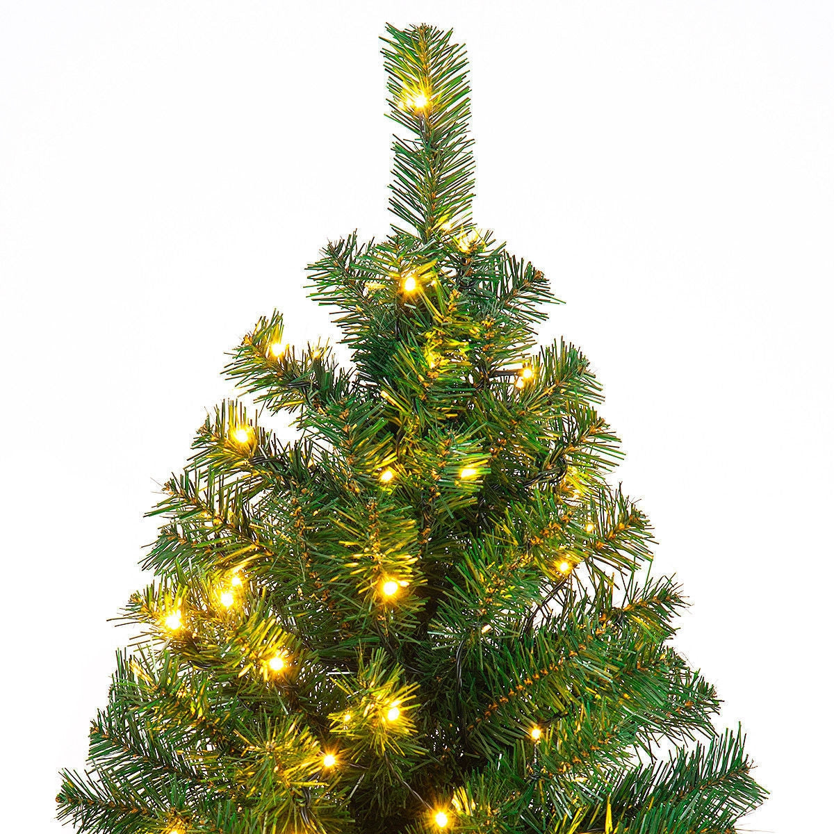 Sapin de Noël artificiel en PVC pré-éclairé de 9 pieds avec 700 lumières LED