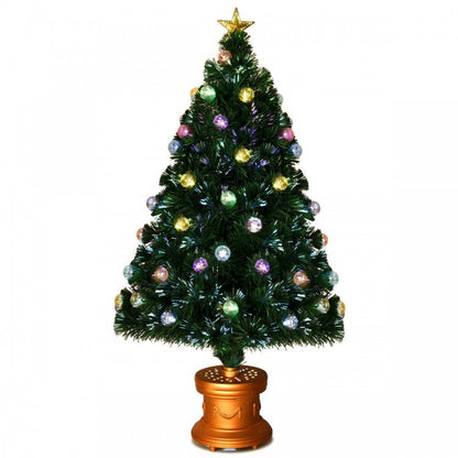 3/4 Feet Pre-Lit Fiber Optical Firework Christmas Tree