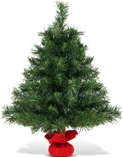 2 Feet Tabletop Fir Artifical Christmas Tree with LED Lights