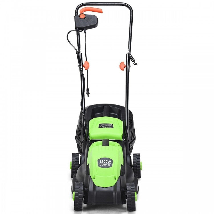 14 Inch Electric Push Lawn Corded Mower with Grass Bag