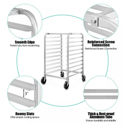 Support de 10 plaques à pâtisserie en aluminium