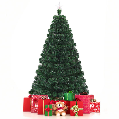 5 Feet/6 Feet/7 Feet Multicolor LED Fiber Optic Artificial Christmas Tree-5 Feet