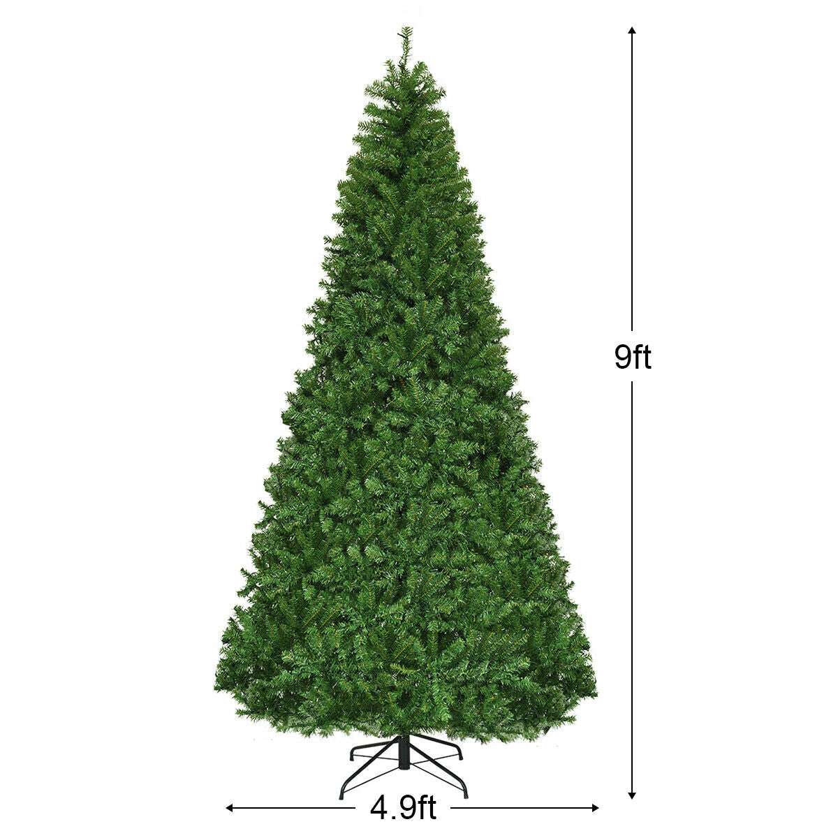 Sapin de Noël artificiel à charnières de qualité supérieure - 9 pieds