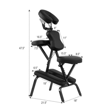 Fauteuil de massage de voyage en cuir PU avec sac de transport