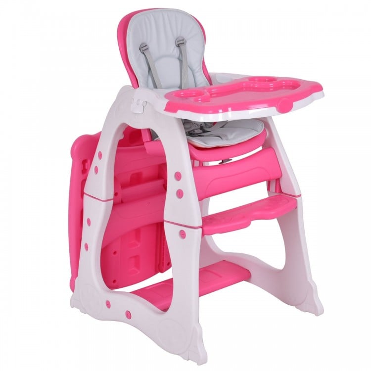 Siège de jeu convertible 3 en 1 pour bébé - Chaise haute - Bleu