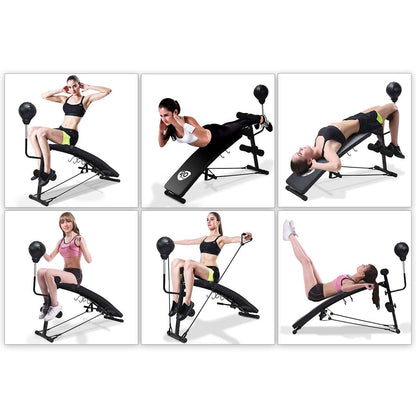 Adjustable Incline Curved Workout Fitness Sit Up Bench