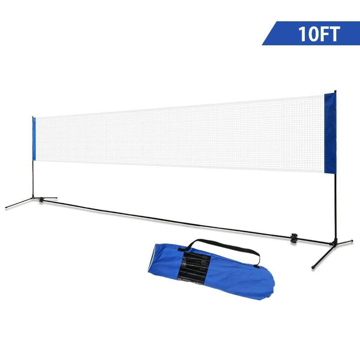 Portable 10 Inch x 5 Inch  Badminton Beach Tennis Training Net