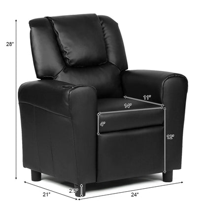 Kids Recliner Armchair Sofa-Black