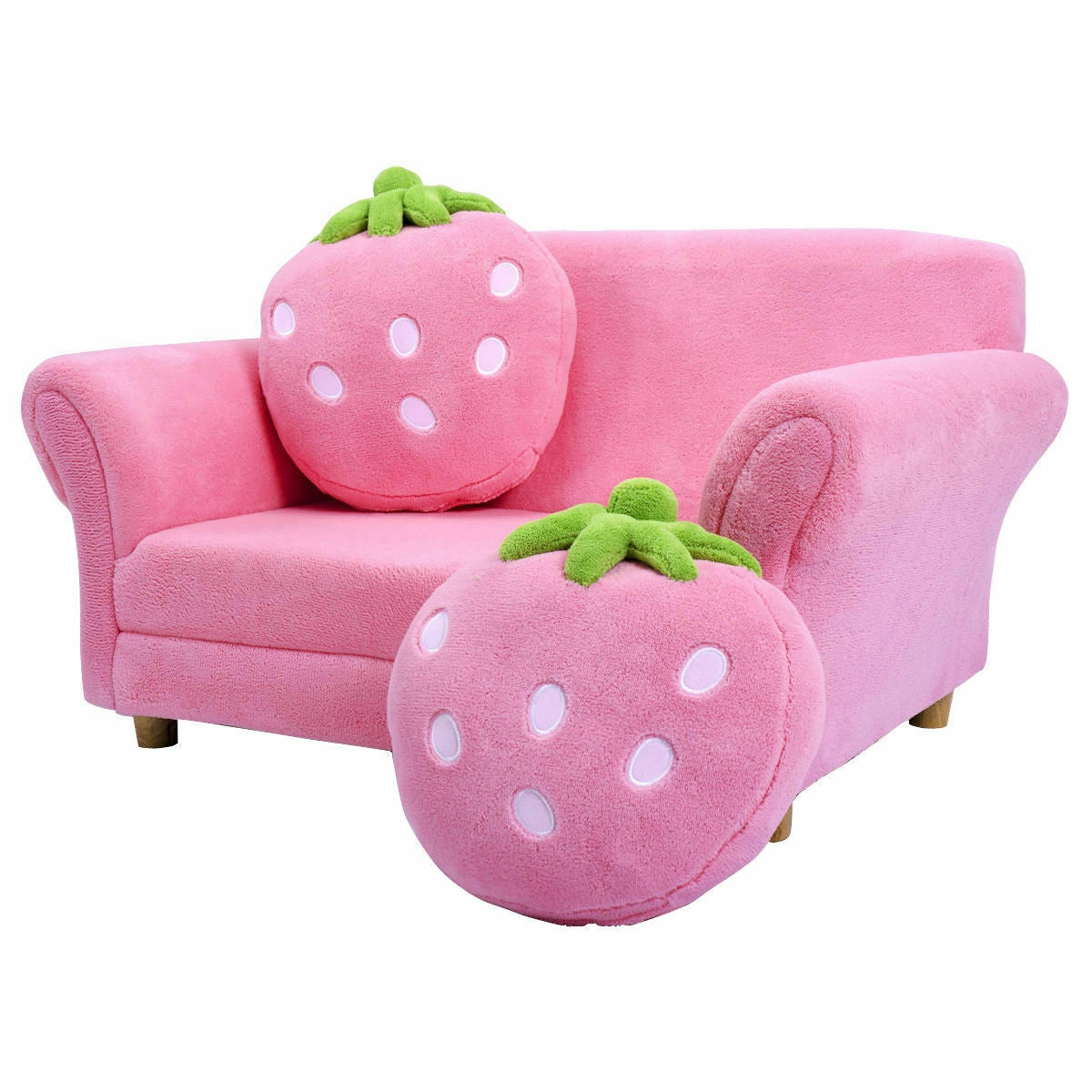 BL/PI Kids Strawberry Armrest Chair Sofa-Pink