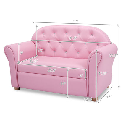 Fauteuil de salon avec accoudoirs pour enfants Princess