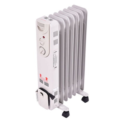 Radiateur électrique portatif à bain d'huile de 1 500 W avec 3 réglages de chaleur