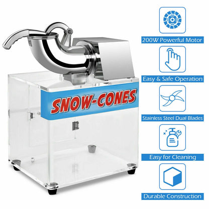 Electric Snow Cone Machine Ice Shaver Maker