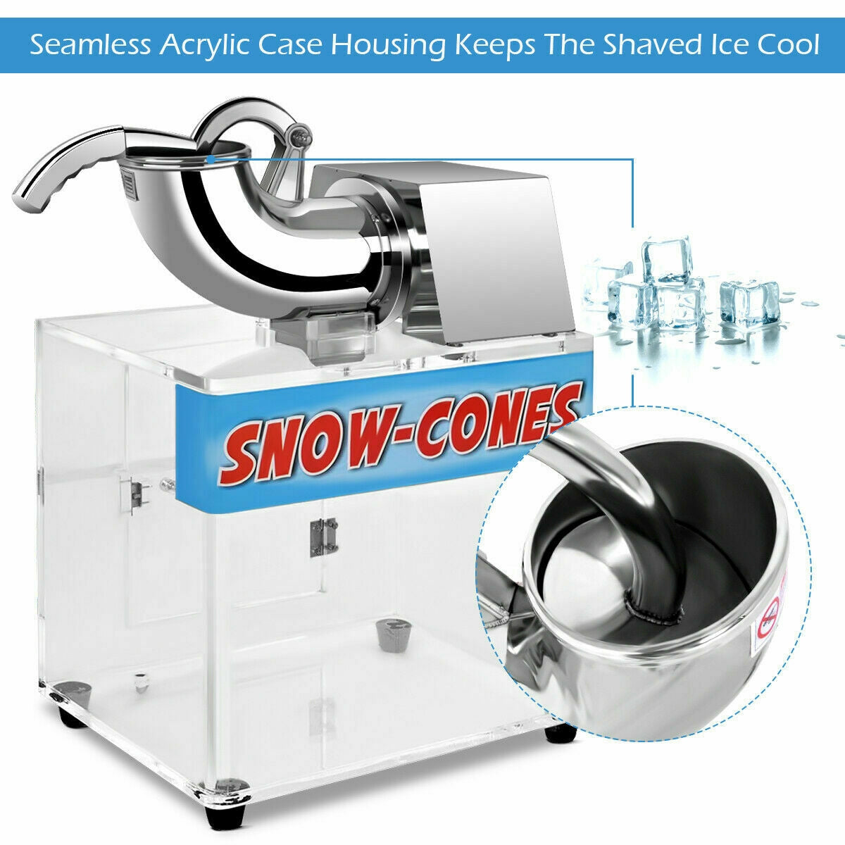 Electric Snow Cone Machine Ice Shaver Maker