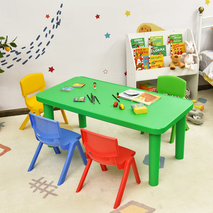 Ensemble table et 4 chaises en plastique coloré pour enfants