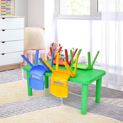 Kids Colorful Plastic Table and 4 Chairs Set