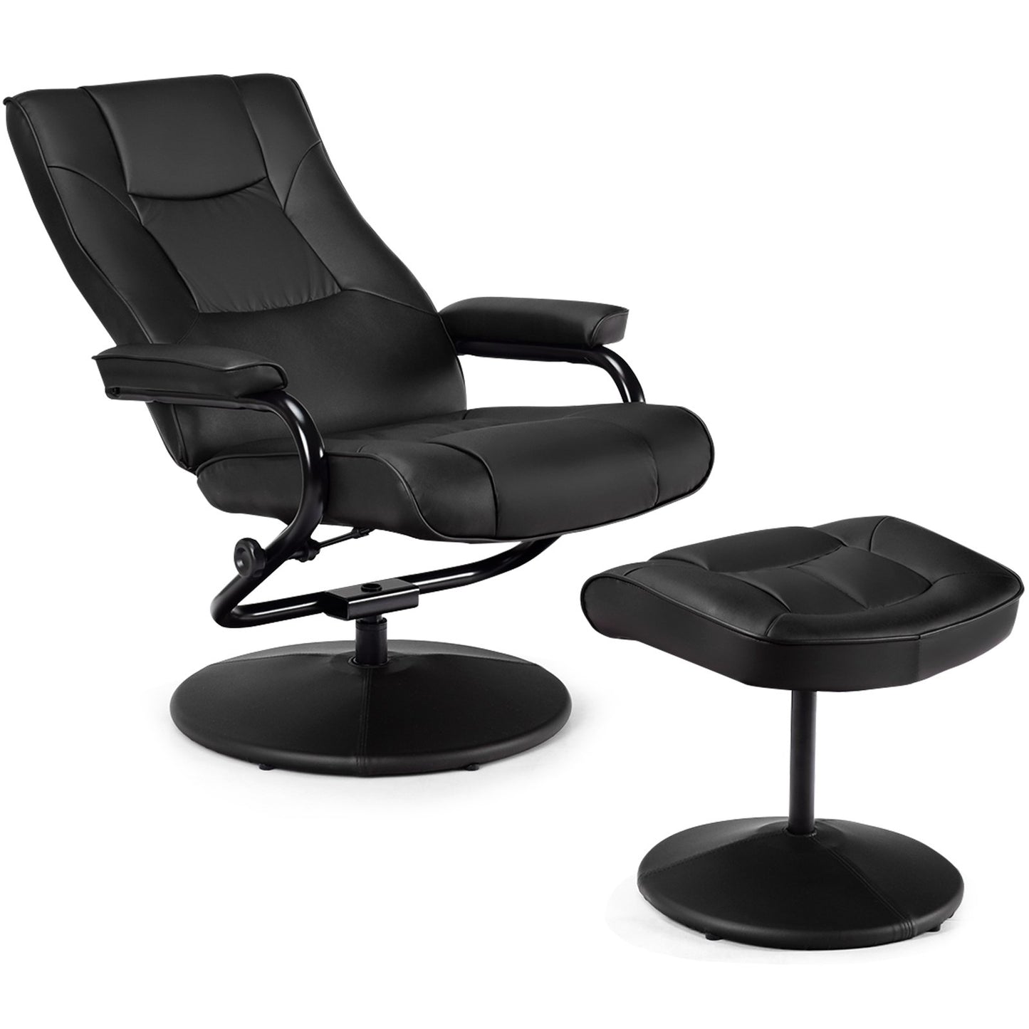 Fauteuil inclinable pivotant avec repose-pieds