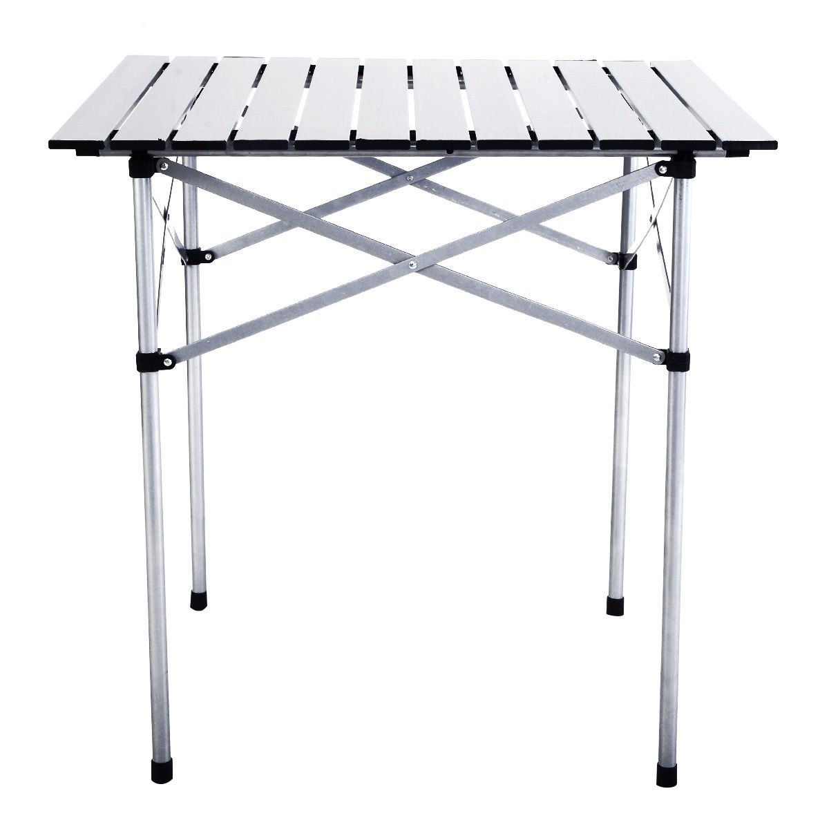 Table de pique-nique de camping pliable et portable en aluminium