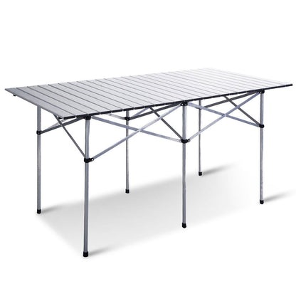 Table de pique-nique rectangulaire pliante en aluminium pour camping