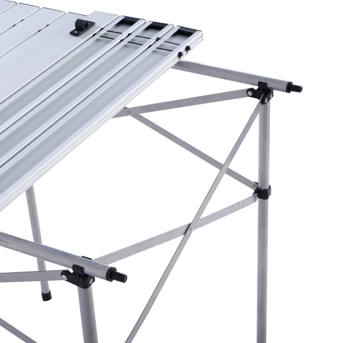 Aluminum Roll Up Folding Camping Rectangle Picnic Table