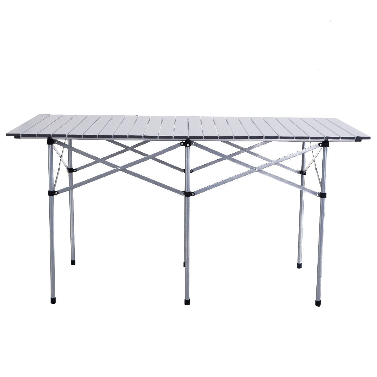 Aluminum Roll Up Folding Camping Rectangle Picnic Table