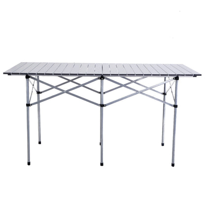 Table de pique-nique rectangulaire pliante en aluminium pour camping