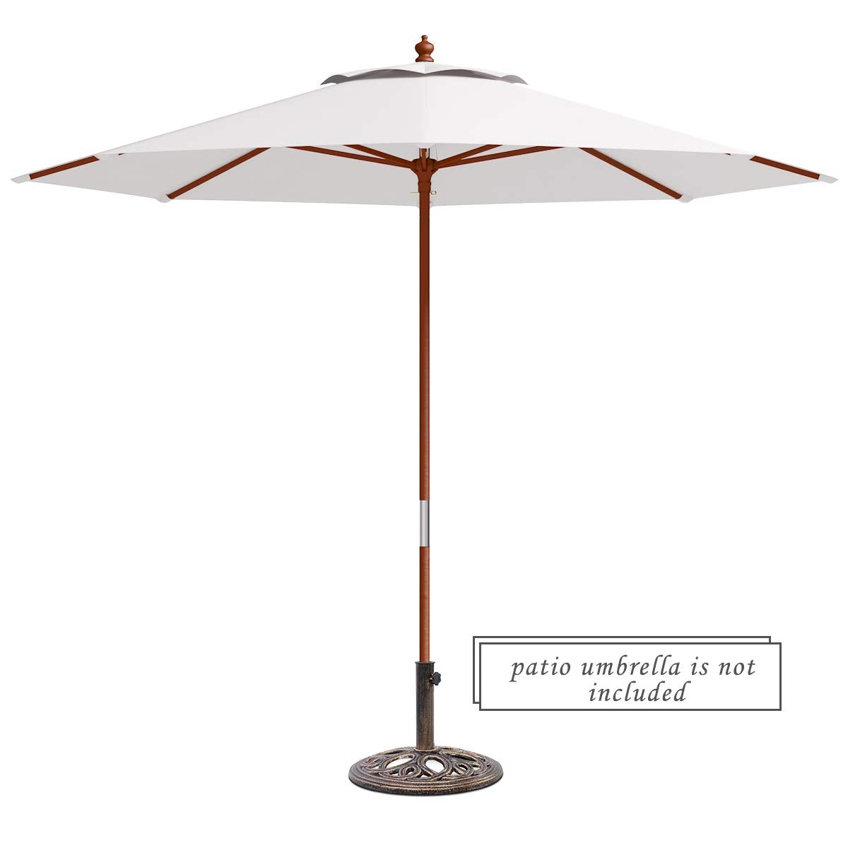 Support de base de parapluie rond de 23 lb et 17 3/4 po