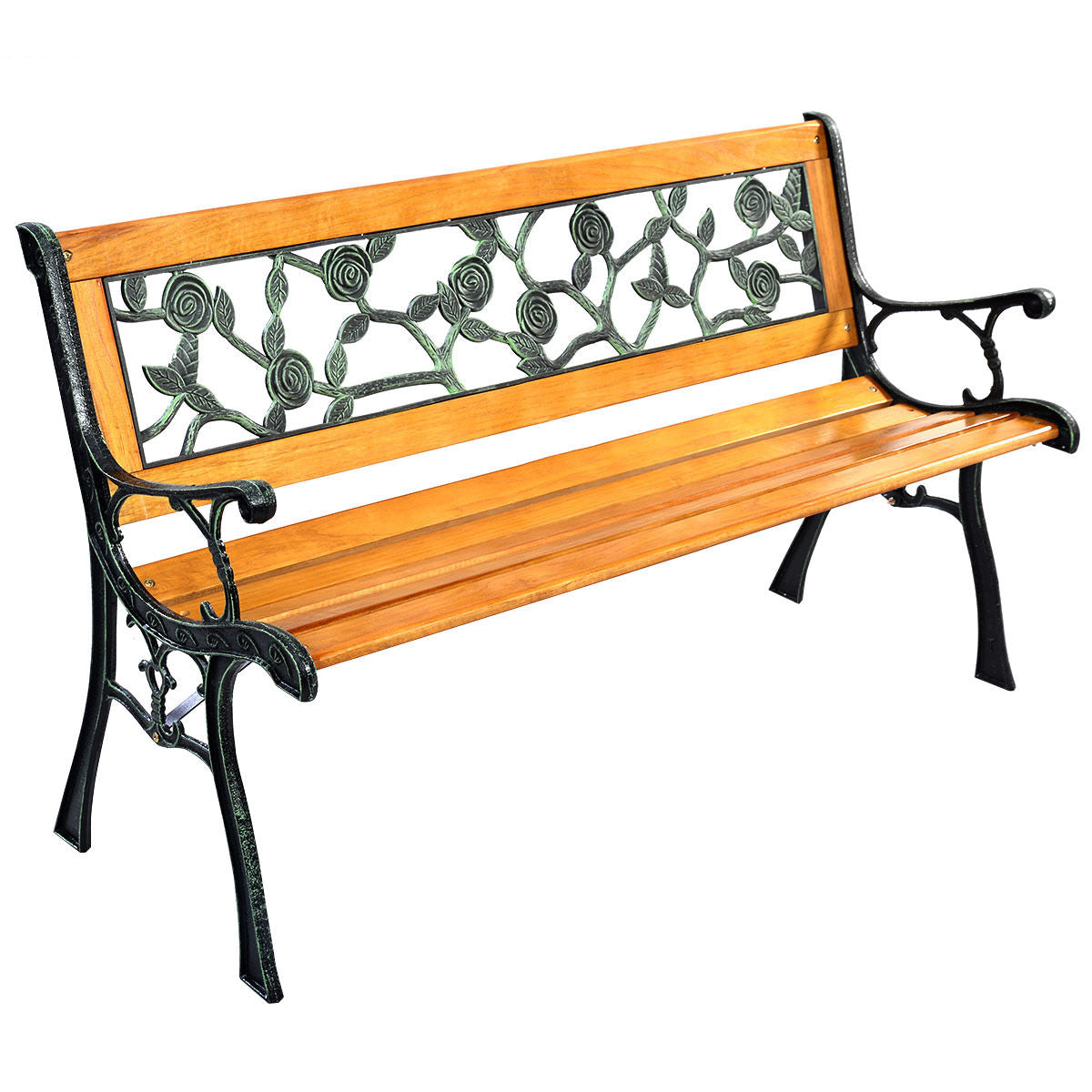 Banc de jardin pour porche et patio de 49 1/2 pouces