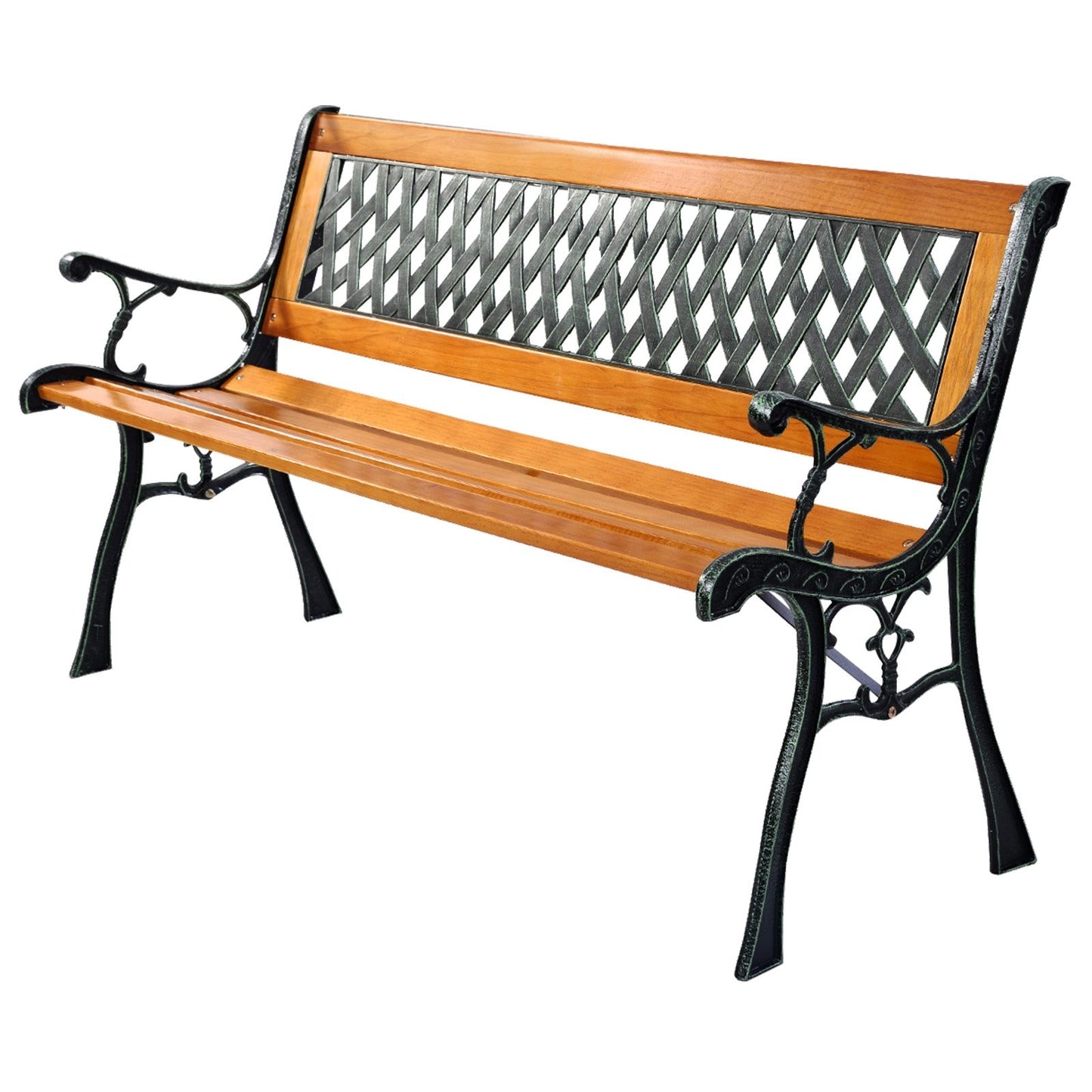 Banc de patio extérieur en fonte