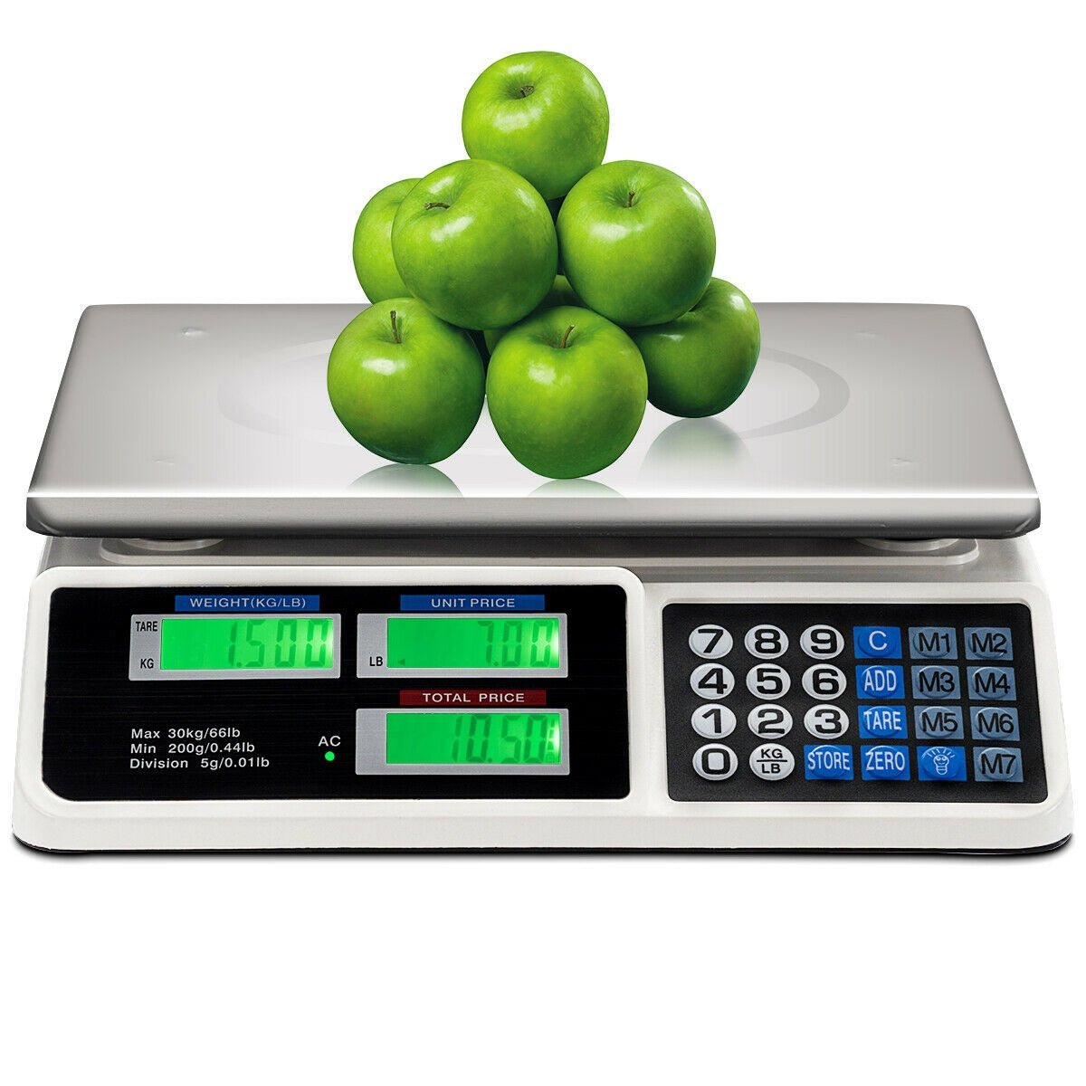 66 lbs Electronic Price Computing Scale with LCD Screen Display