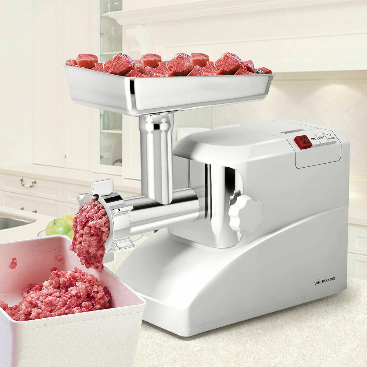 2000 W Electric Meat Grinder with 1 Blade and 3 Plates